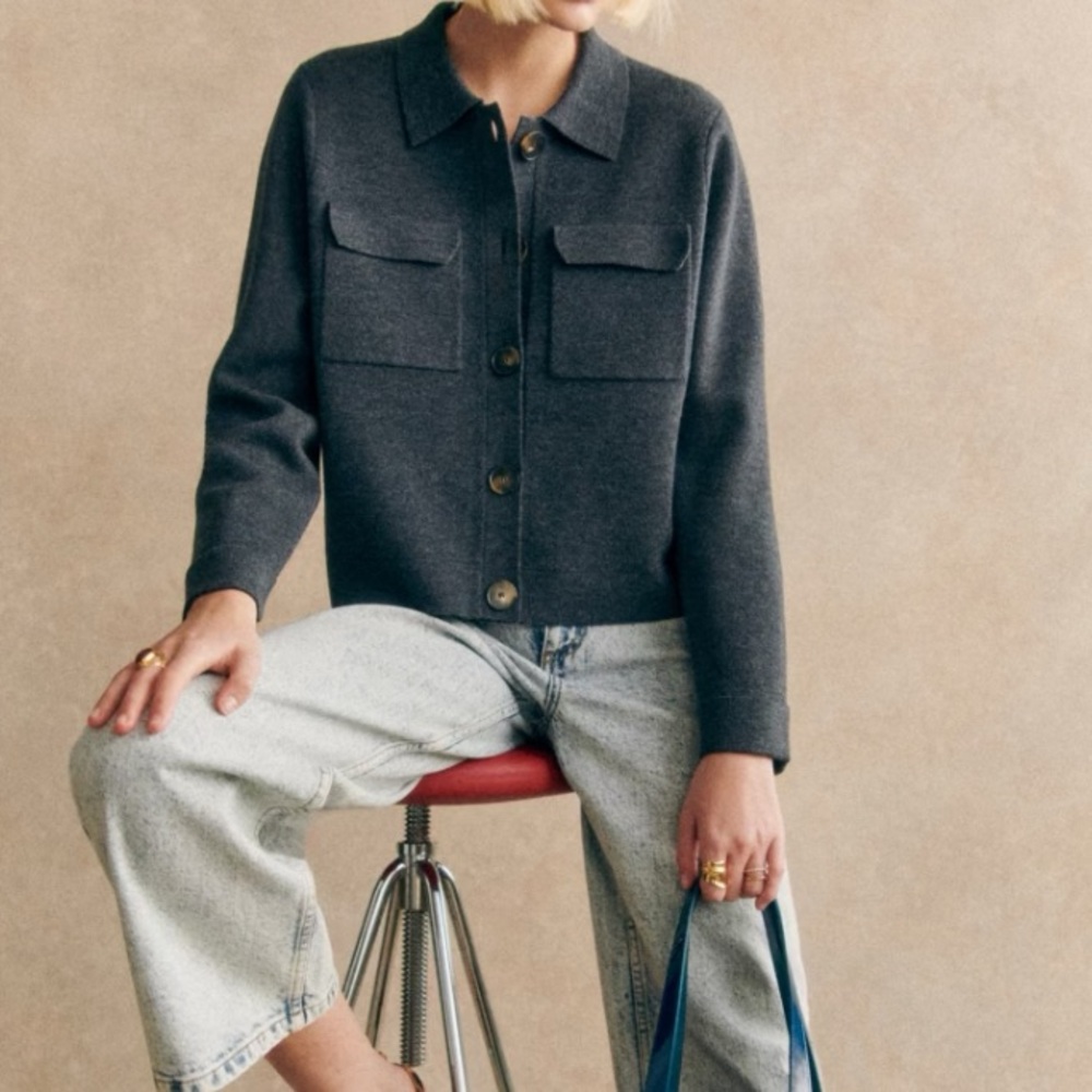 Sezane wool cardigan NWT